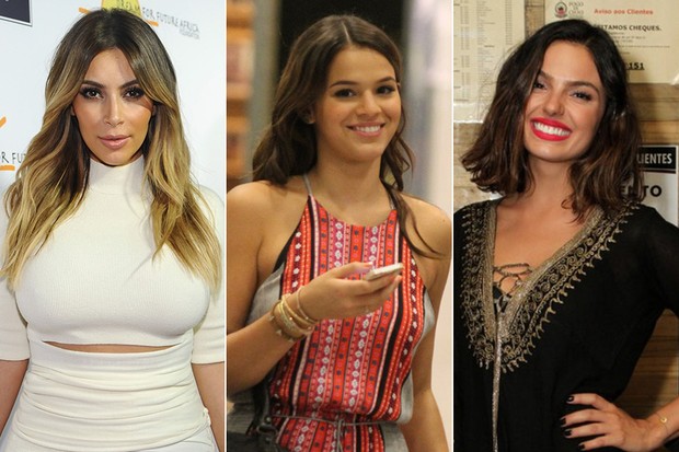 Kim Kardashian, Bruna Marquezine e Isis Valverde (Foto: Getty Images | AgNews)