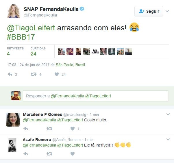 Tiago Leifert ganha elogios na web (Foto: Reprodução/Twitter)