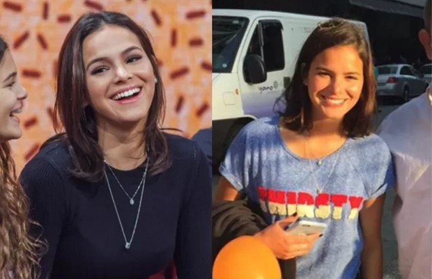 Bruna Marquezine: antes e depois (Foto: Divulgação Globo e Reprodução Instagram)