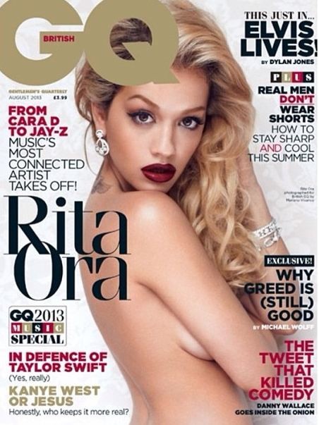 Rita Ora na capa da revista GQ (Foto: Reprodução / Revista GQ)