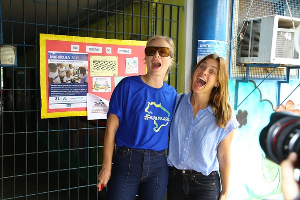 Carolina Dieckmann e Angelica (Foto: Marcello Sá Barretto/AgNews)