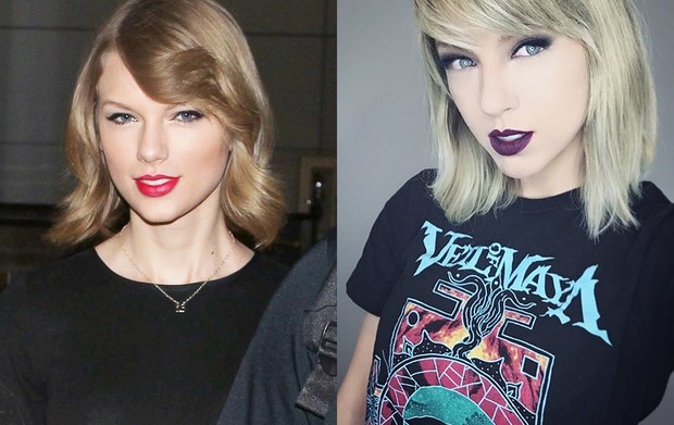 Taylor Swift e April Glória (Foto: Instagram / Reprodução)