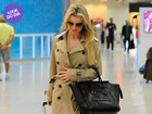 Fernanda Keulla enfrenta o frio com look sofisticado em aeroporto