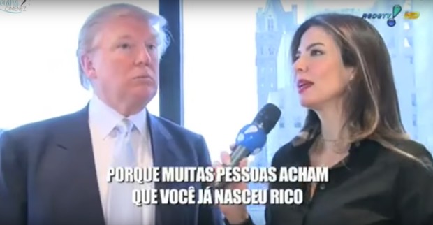 Luciana Gimenez já entrevistou Donald Trump, agora presidente dos EUA (Foto: Reprodução)