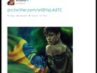 Rihanna mostra foto com a bandeira do Brasil
