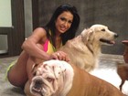 Gracyanne Barbosa mima seus cachorros e mostra no Instagram