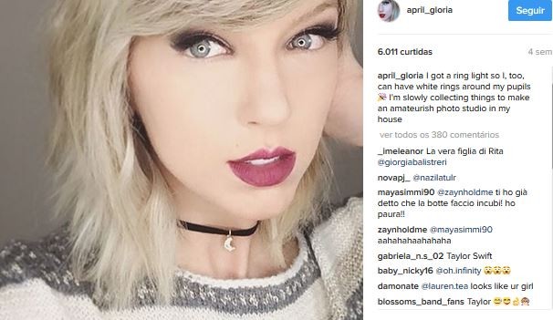 April Glória, sósia de Taylor Swift  (Foto: Instagram / Reprodução)