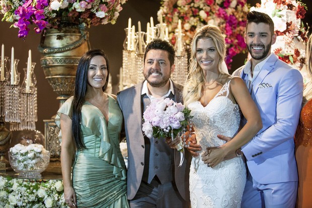 Casamento Gusttavo Lima e Andressa Suita - Bruno e Marianne foram um dos padrinhos convidados (Foto: Rosimary Martins/ Divulgação)