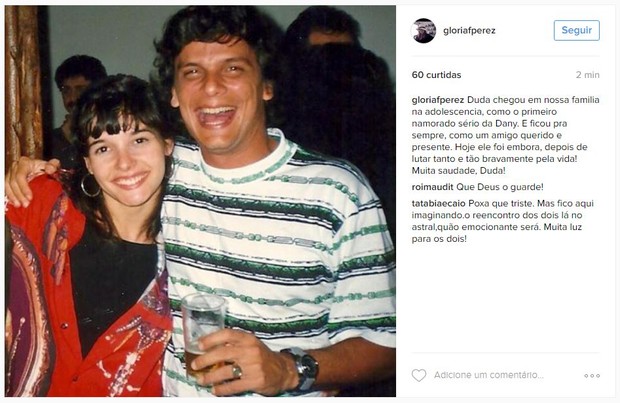 Glória Perez posta foto da filha, Daniela, com Duda Ribeiro (Foto: Instagram / Reprodução)