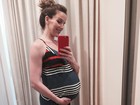 Mariana Ferrão exibe barrigão de grávida: '40 semanas e 5 dias'