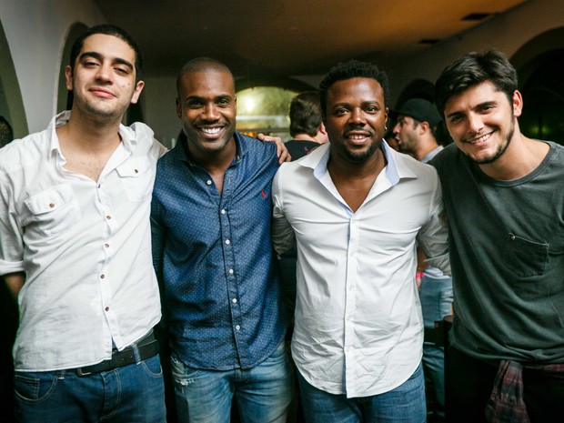 Miguel Romulo, Rafael Zulu, Erico Bras e Bruno Gissoni (Foto: Marcos Samerson / Agência We love Photo!)