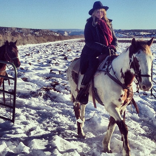 Heidi Klum anda de cavalo em Utah, nos Estados Unidos (Foto: Instagram/ Reprodução)