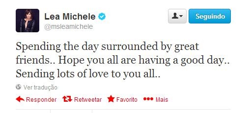 Lea Michele  (Foto: Reprodução / Twitter)