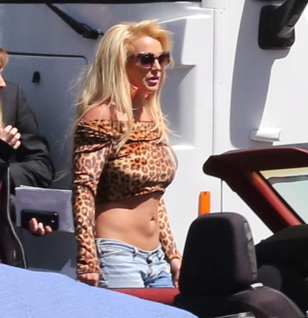 X17 - Britney Spears em gravação de clipe na Califórnia, nos Estados Unidos (Foto: X17online/ Agência)