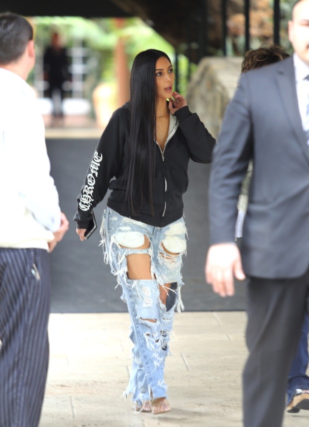 X17 - Kim Kardashian em Los Angeles, nos Estados Unidos (Foto: X17online/ Agência)