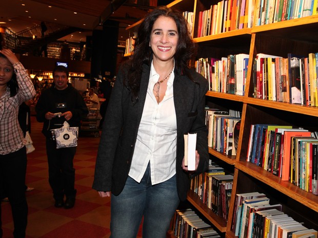 Lucia Verissimo no lançamento do livro da Maitê Proença (Foto: Manuela Scarpa/Foto Rio News)