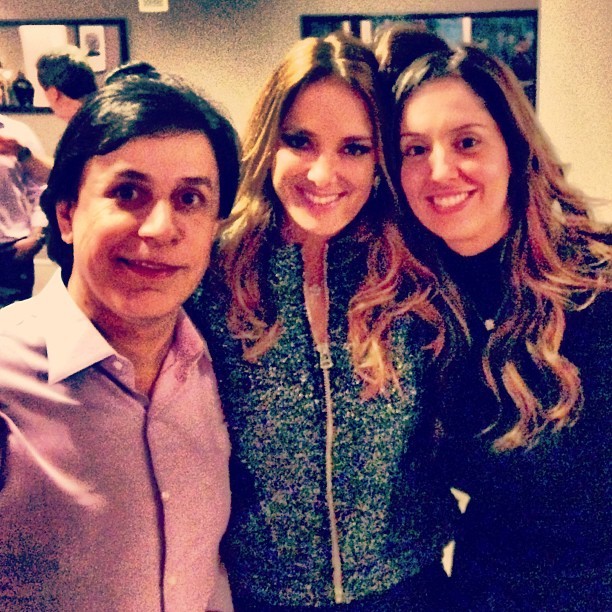 Ticiane Pinheiro com Tom Cavalcante e a mulher, Patrícia (Foto: Instagram/ Reprodução)