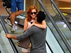 Sophia Abrahão e Sergio Malheiros namoram em shopping do Rio