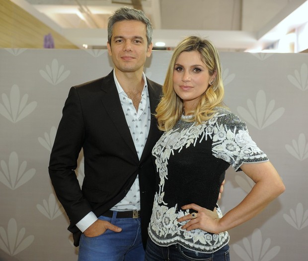 Flávia Alessandra e Otaviano Costa em evento em São Paulo (Foto: Francisco Cepeda / AgNews)