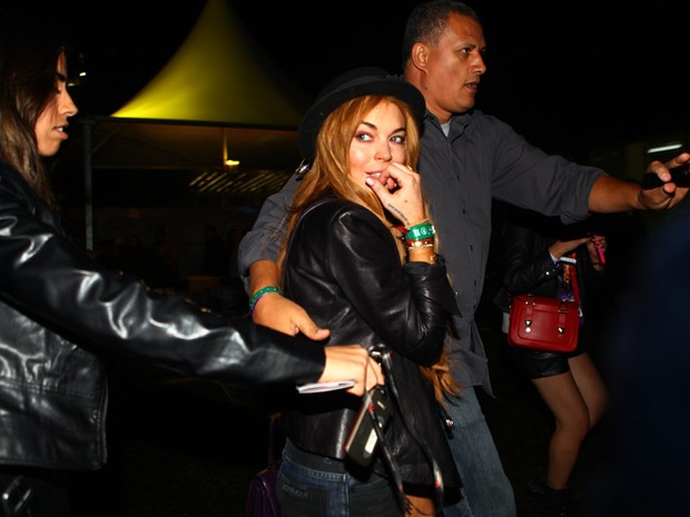 Lindsay Lohan no Lollapalooza (Foto: Iwi Onodera/EGO)