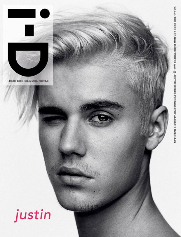 Justin Bieber na capa da i-D (Foto: Reprodução/Instagram/Alasdair McLellan)