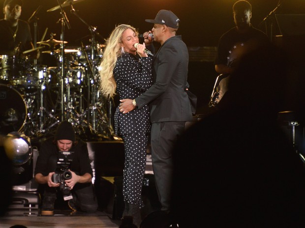 Beyoncé e Jay-Z se apresentam em Cleveland, nos Estados Unidos (Foto: Duane Prokop/ Getty Images/ AFP )