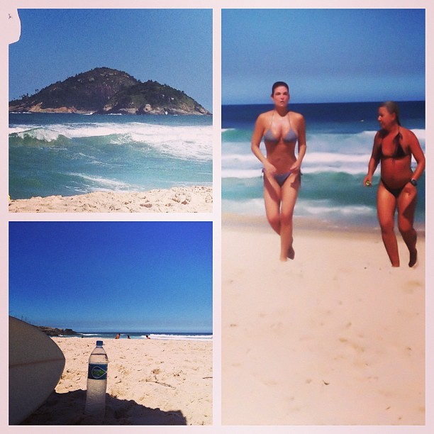 Cristiana Oliveira na praia (Foto: Instagram/ Reprodução)