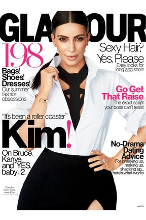 Kim Kardashian para a US Glamour (Foto: Divulgação)