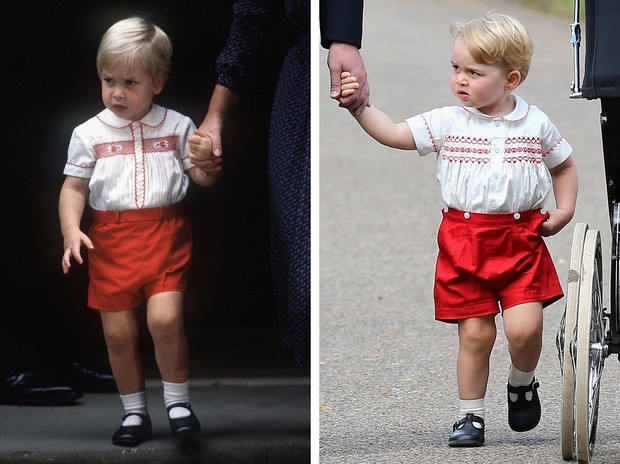 George usou uma roupa similar a que foi usada por seu pai, Príncipe William, na infância  (Foto: Getty Images)