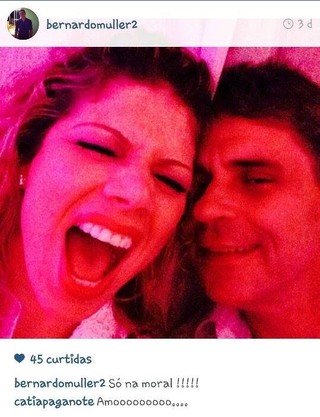 Cátia Paganote e Bernardo Muller (Foto: Reprodução/Instagram)