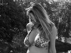 Rafa Brites mostra barrigão de grávida em foto de biquíni: 'Boom!'