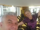 Ana Hickmann se exercita com marido
