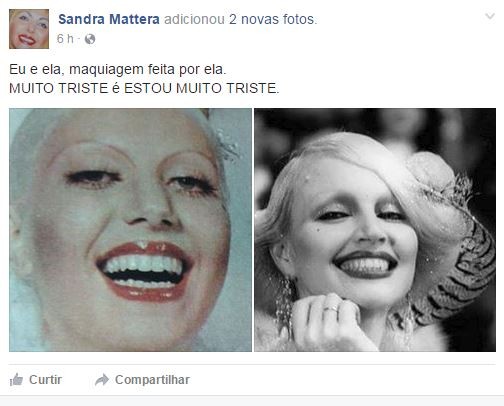 Sandra Mattera no Facebook (Foto: Reprodução / Facebook)