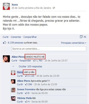 Faceboook de Xuxa (Foto: Reprodução / Facebook)