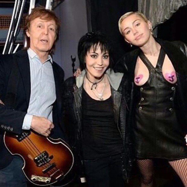Paul McCartney, Joan Jett e Miley Cyrus (Foto: Reprodução/Instagram)