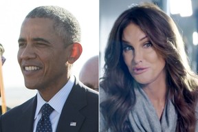 Barack Obama e Caitlyn Jenner (Foto: AFP | Facebook)