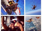 Usher salta de paraquedas em Dubai