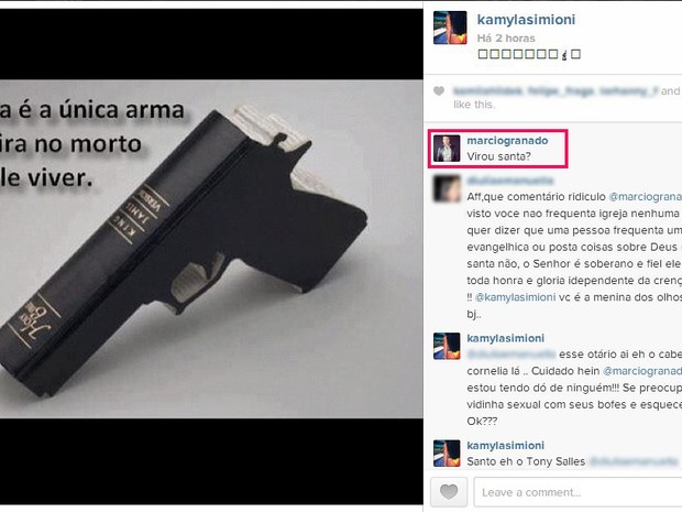 Kamyla Simioni posta mensagem no instagram  (Foto: Instagram / Reprodução)