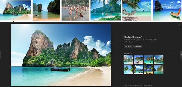 Foto da Tailândia que Kim Kardashian usou aparece em site de buscas (Foto: Reprodução/Google Images)