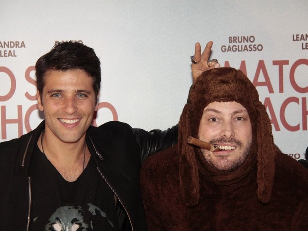 Bruno Gagliasso e Danilo Gentili no Festival do Rio (Foto: Isac Luz / EGO)