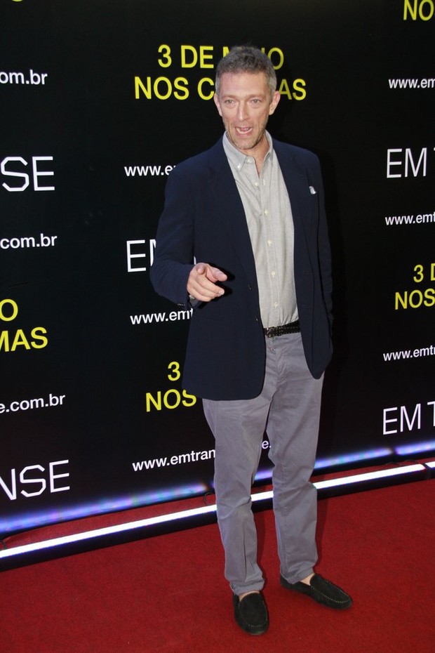 Vincent Cassel na estreia do filme "Em Transe" (Foto: Isac Luz / EGO)