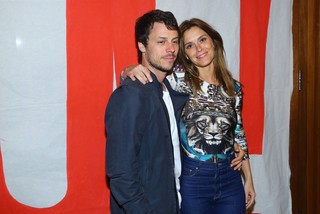 Carolina Dieckmann com o marido, Tiago Worcman, em festa na Zona Sul do Rio (Foto: Marcello Sá Barretto/ Ag. News)