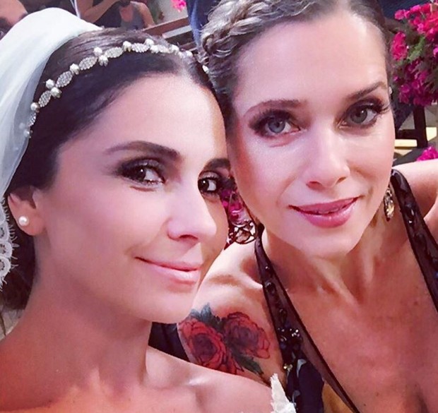 Giovanna Antonelli e Leticia Spiller em bastidor de Sol Nascente (Foto: Reprodução/Instagram)