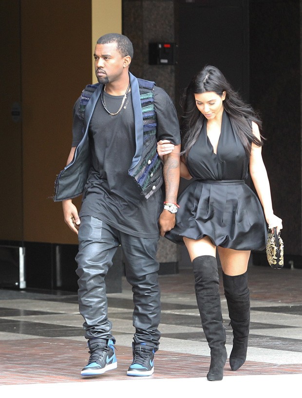 Kanye West e Kim Kardashian (Foto: X17 / Agência)