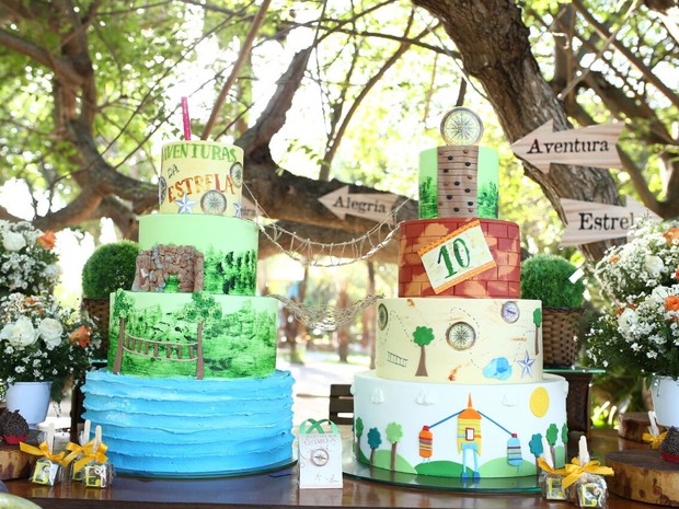 Mesa do bolo da festa de Estrela, filha de Solange Almeida (Foto: Moisés/ Estudio3/ Divulgação)