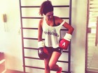 Sem descanso, Fernanda Paes Leme esculpe corpo nas aulas de boxe