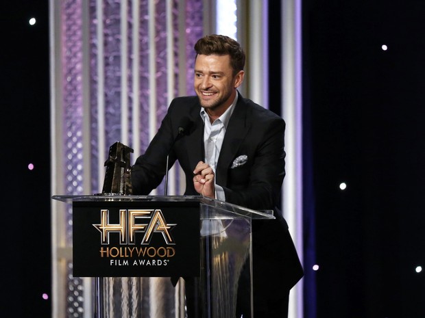Justin Timberlake em prêmio de cinema em Los Angeles, nos Estados Unidos (Foto: Mario Anzuoni/ Reuters)
