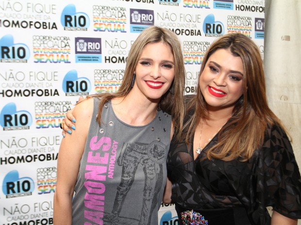 Fernanda Lima e Preta Gil em evento no Centro do Rio (Foto: Anderson Borde/ Ag. News)