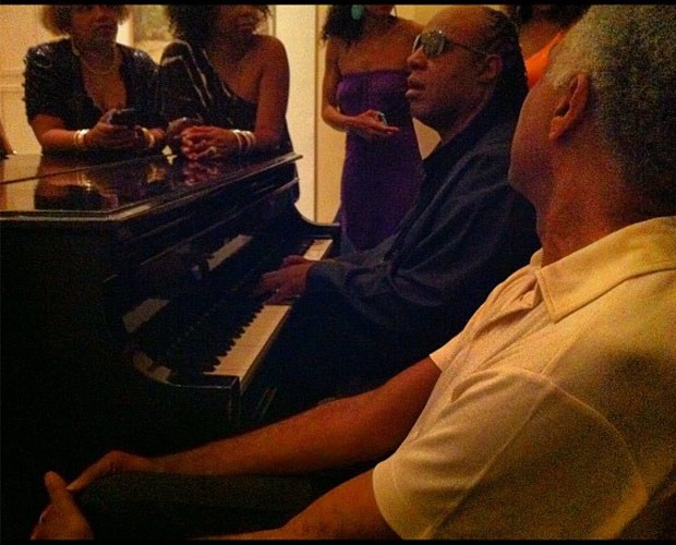 Gil e Stevie Wonder no Natal (Foto: Reprodução/Instagram)