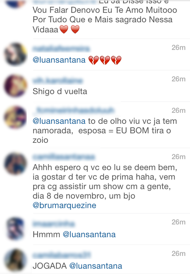 Comentários sobre Bruna Marquezine e Luan Santana (Foto: Instagram / Reprodução)